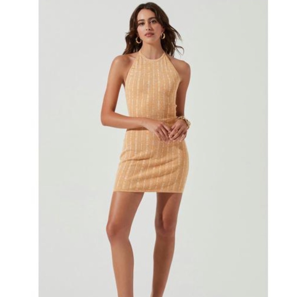 ASTR HALTER MINI DRESS